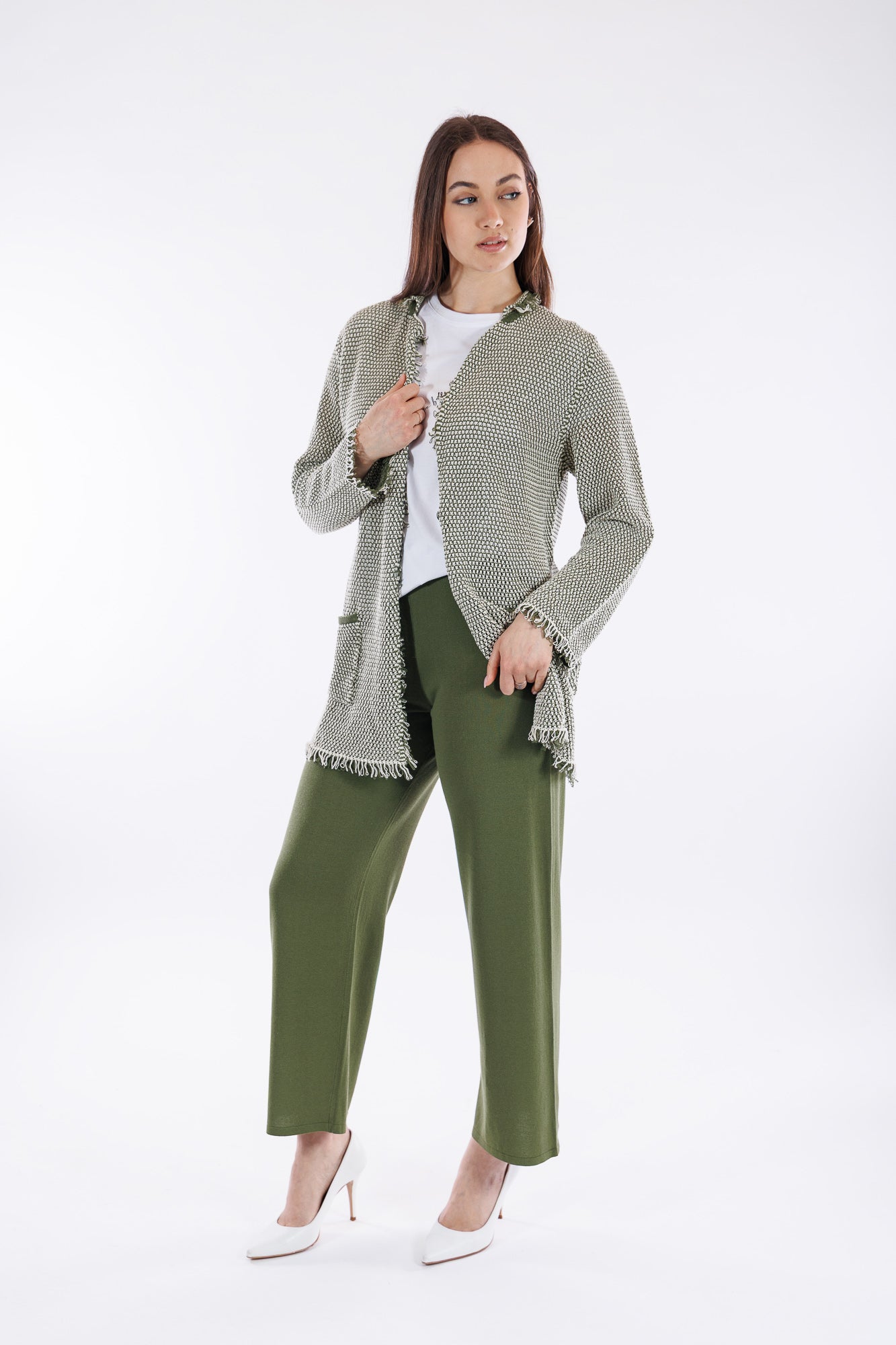 Giacca cotone frangette