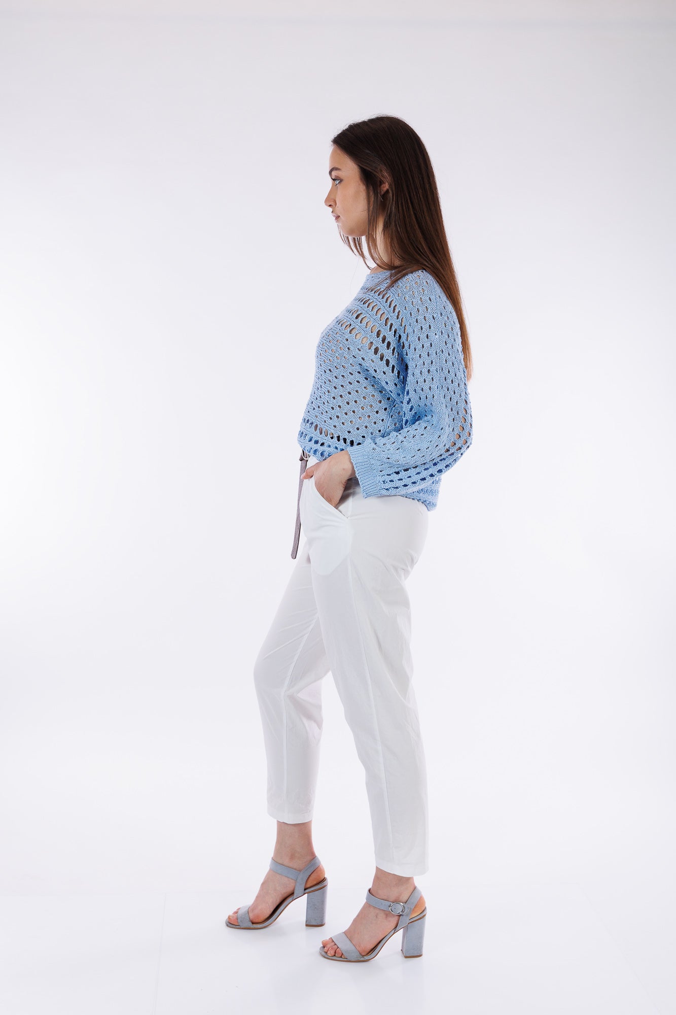 Pantalone tela vela cintura