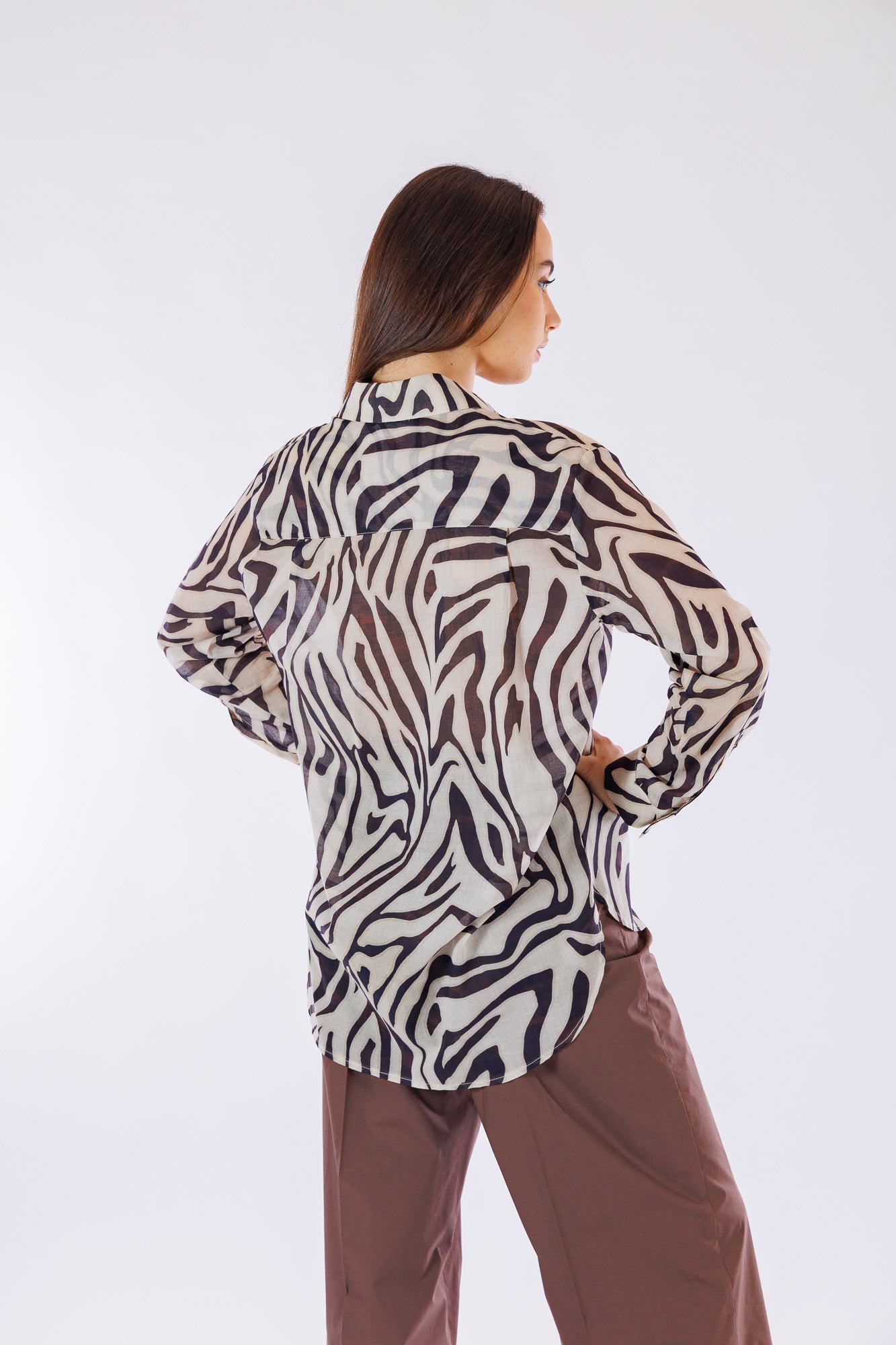 Camicia over voile cotone