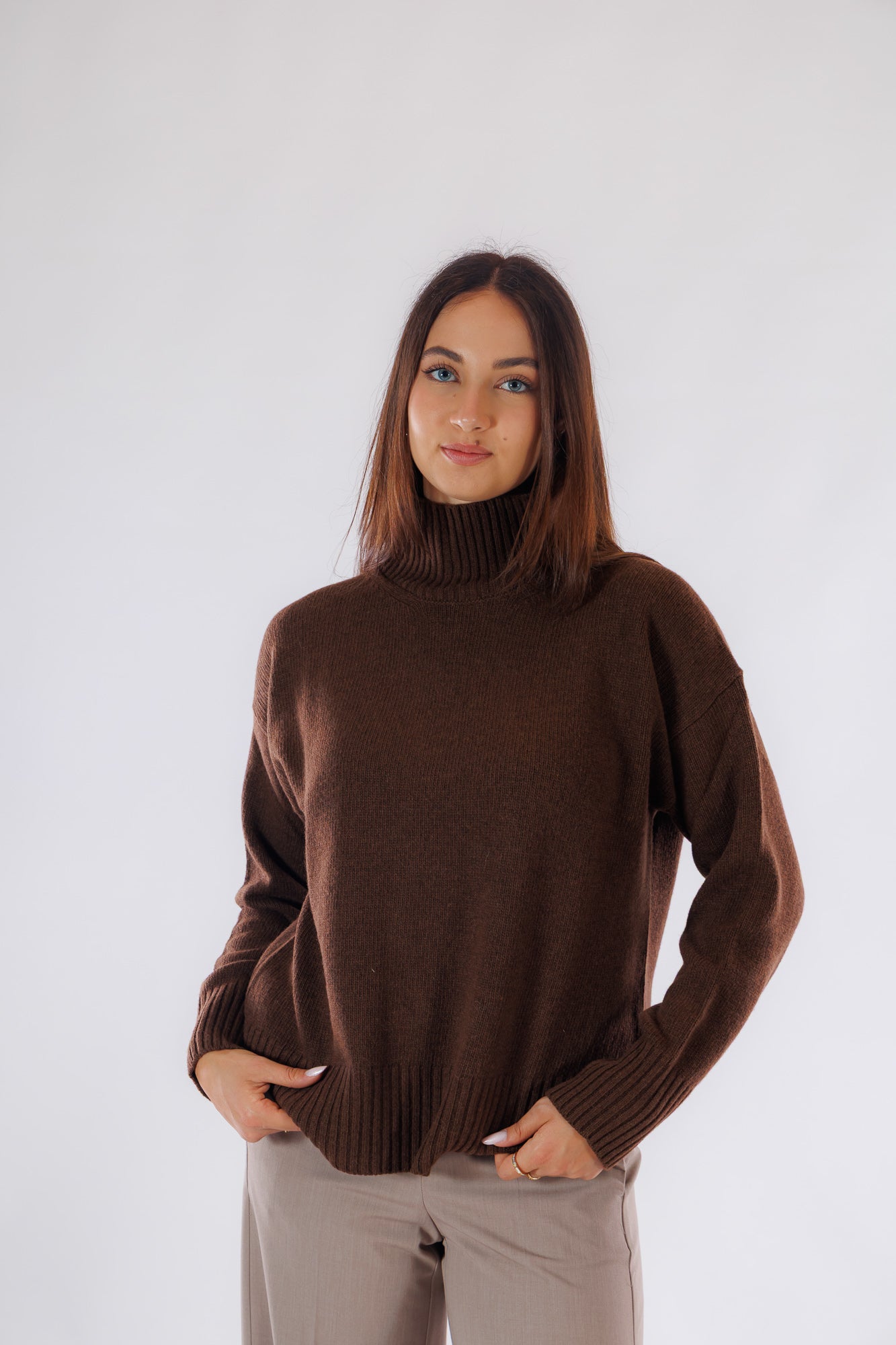 Maglia collo in piedi coste inglesi