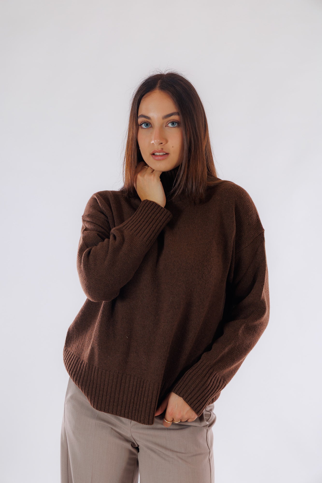 Maglia collo in piedi coste inglesi