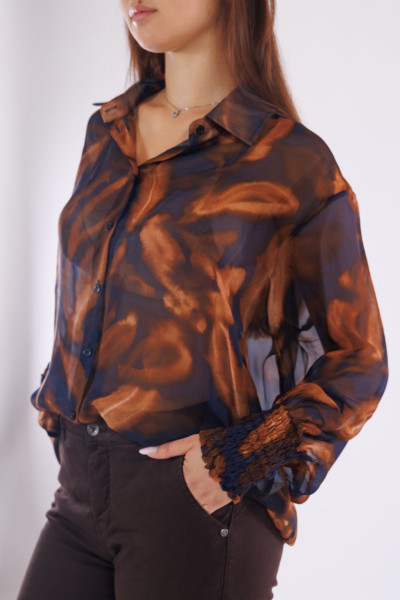 Blusa voile m. seta