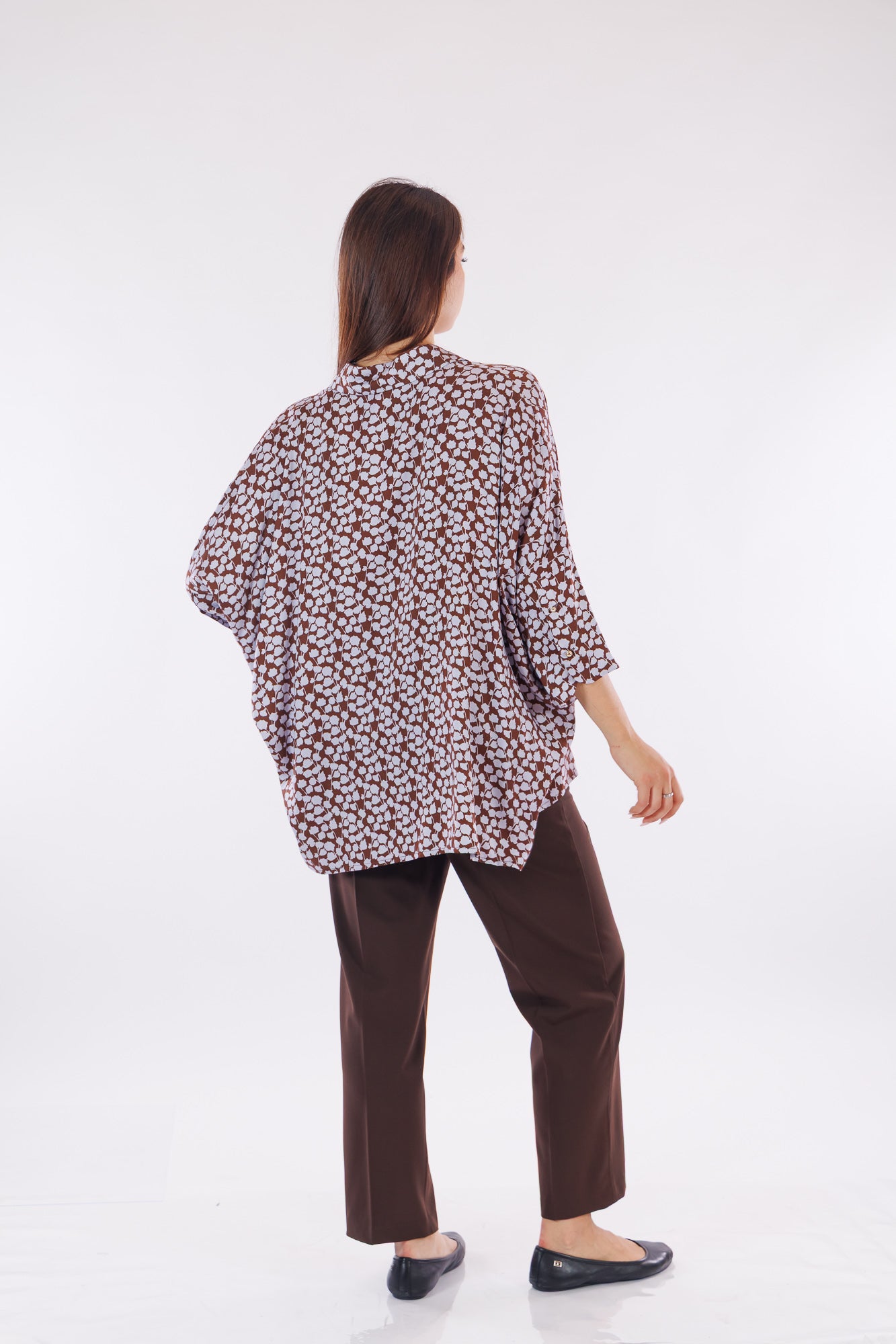 Camicia over stampa fiorellini