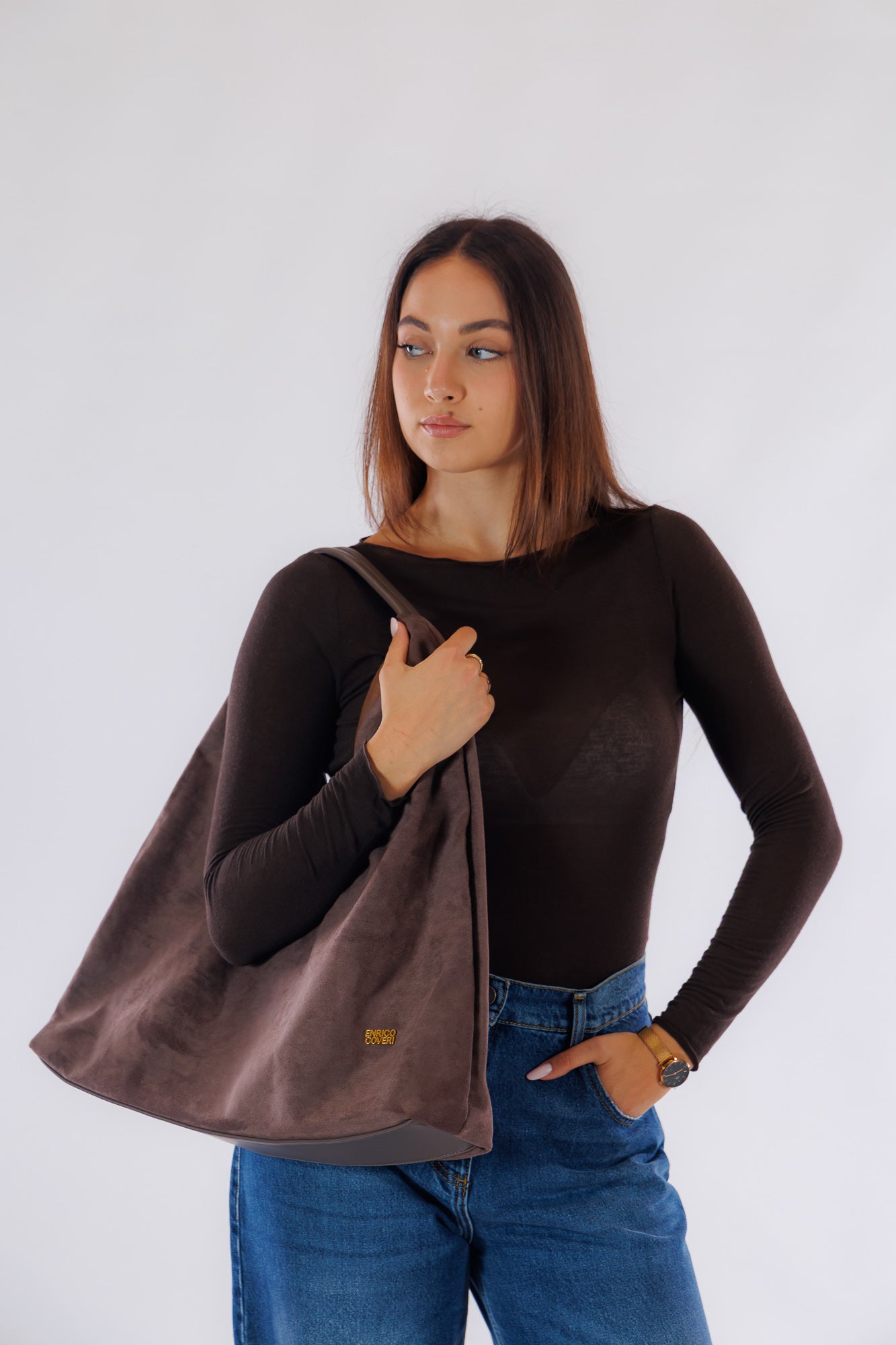 Hobo bag suede