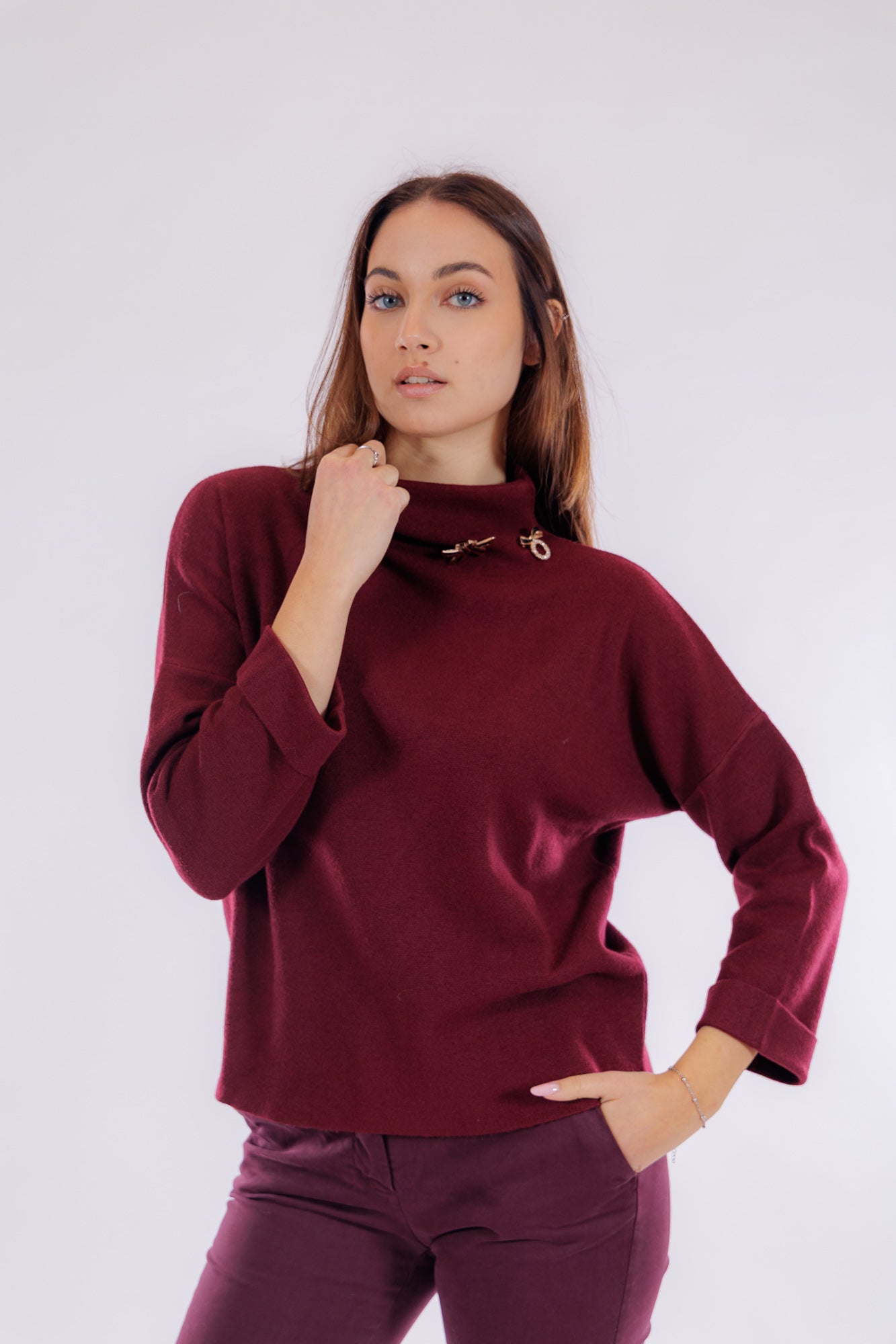 Maglia spille collo