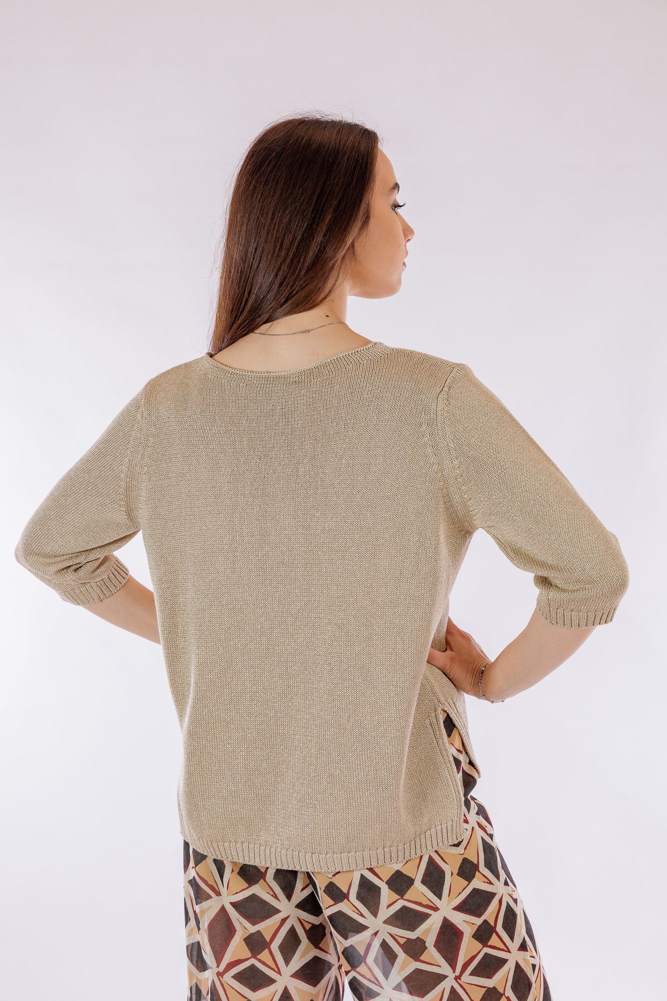 Maglia barchetta spacchi