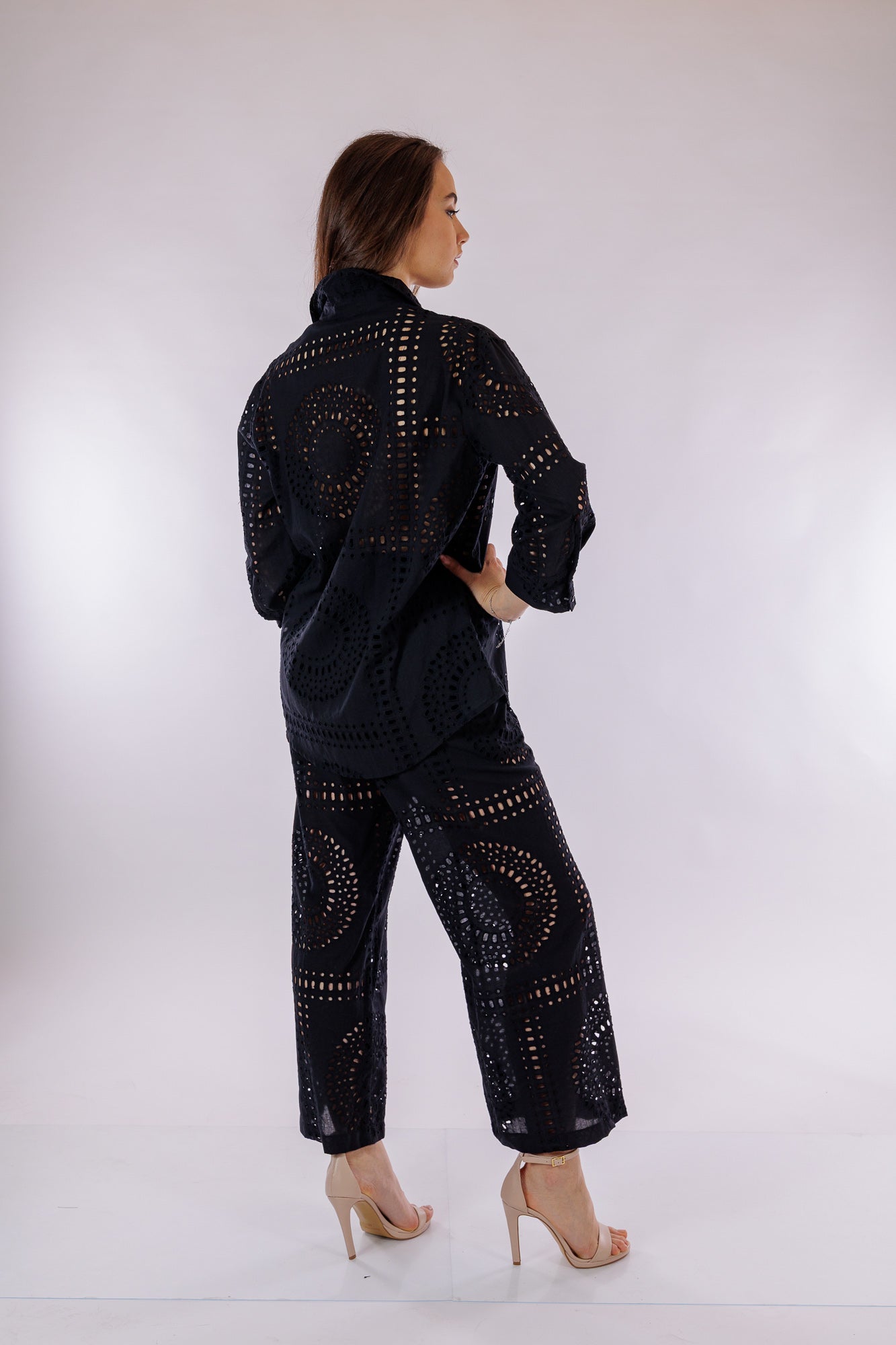 Camicia over pizzo sangallo