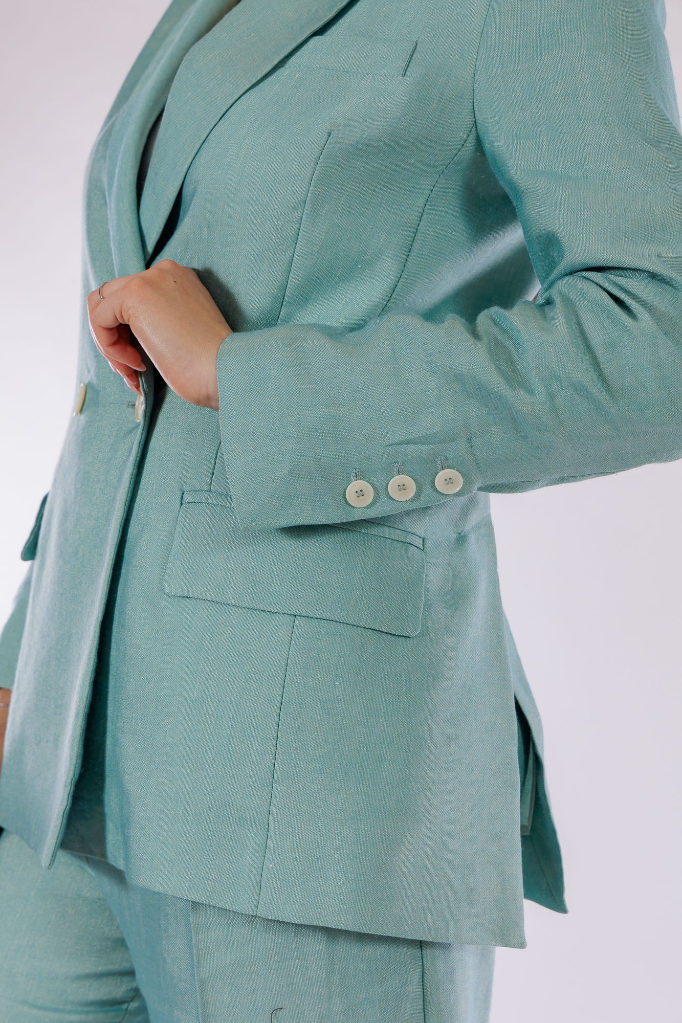 Tailleur m. lino cangiante