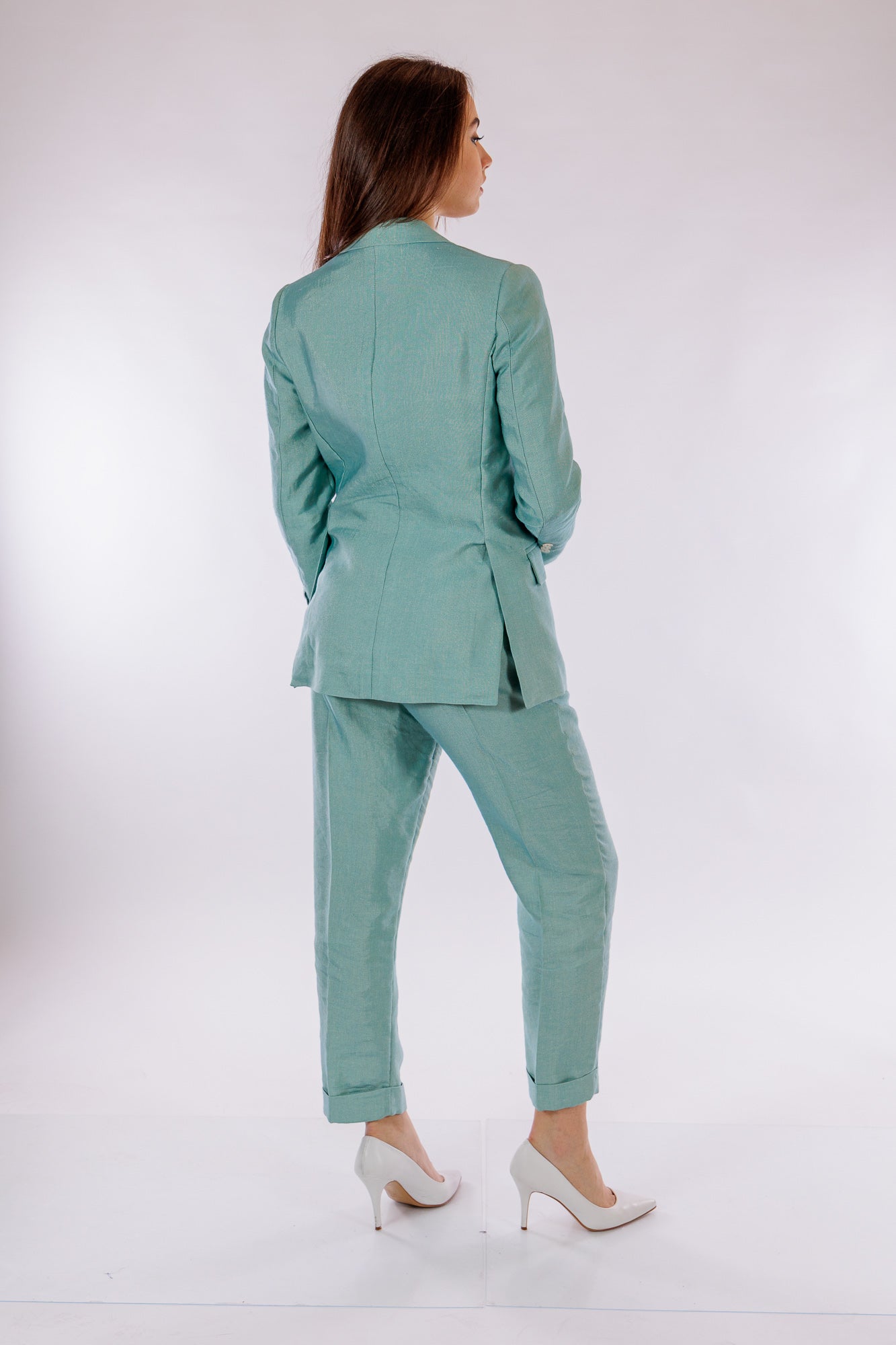 Tailleur m. lino cangiante