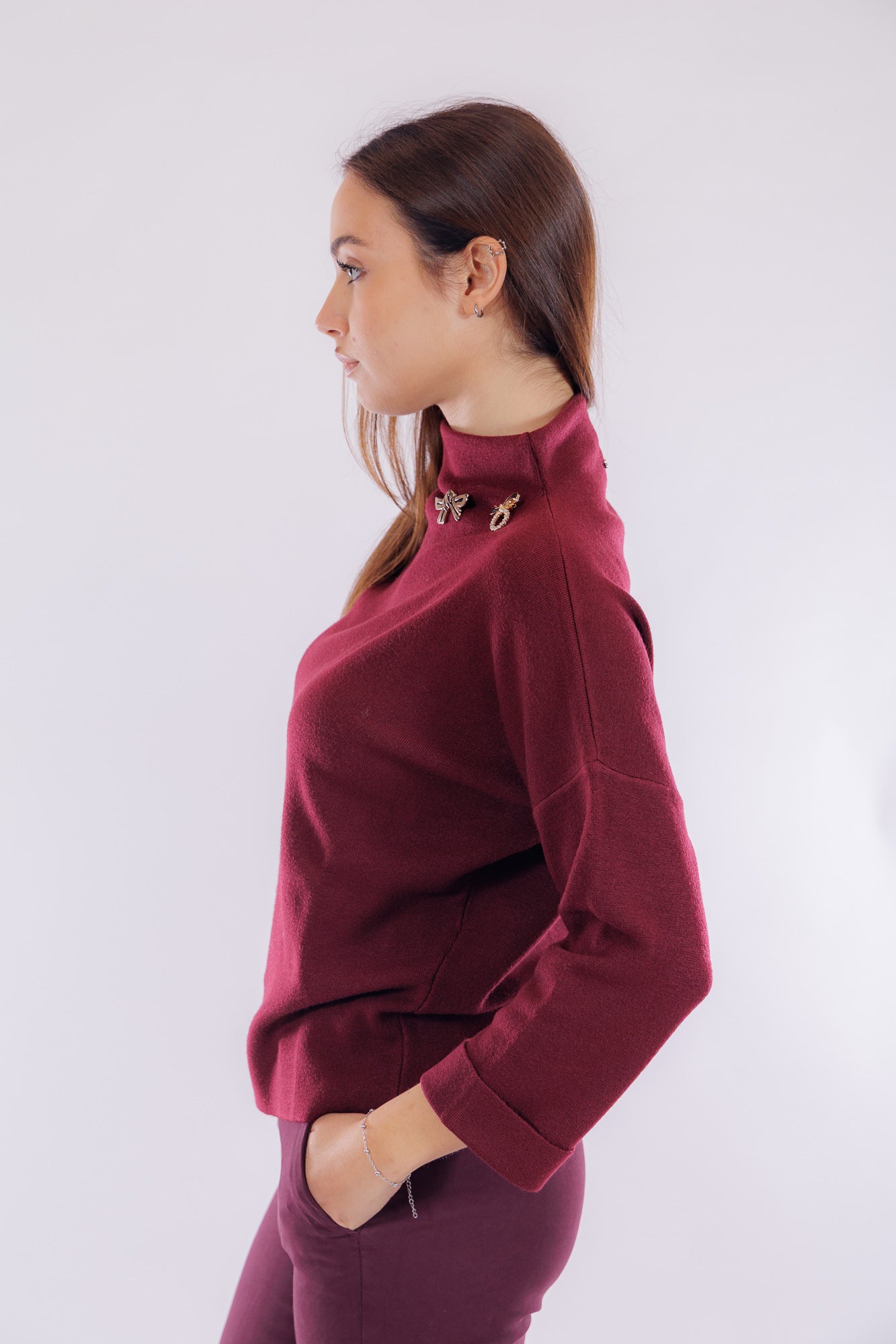 Maglia spille collo