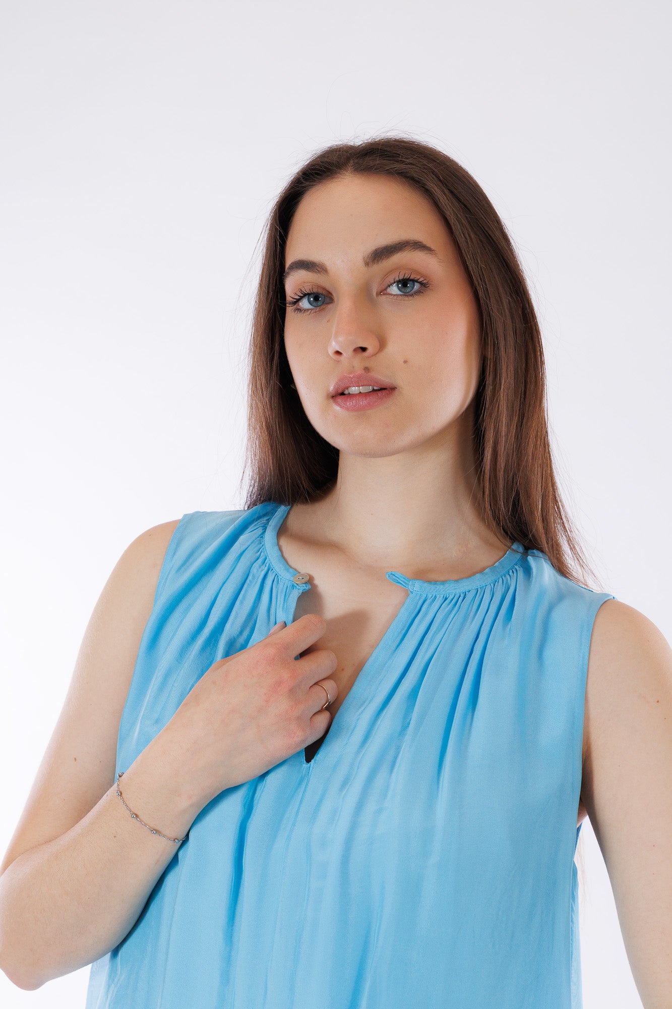 Blusa smanicata m.seta