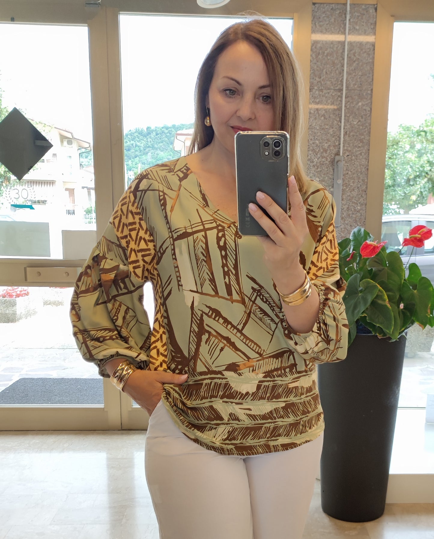 Blusa manica tre quarti