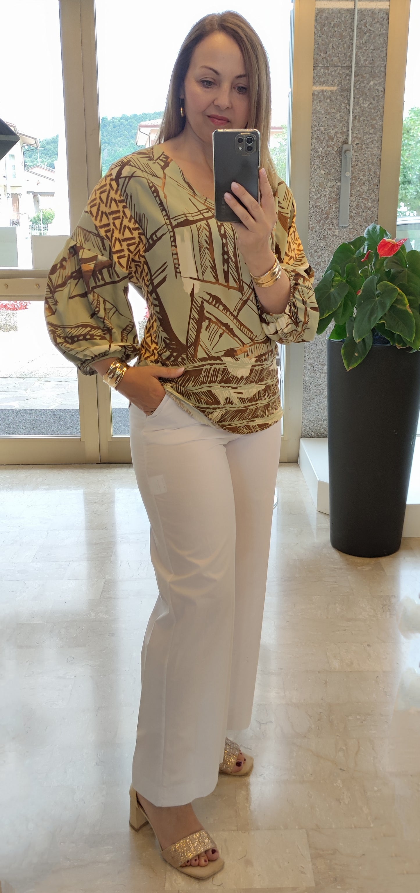 Blusa manica tre quarti