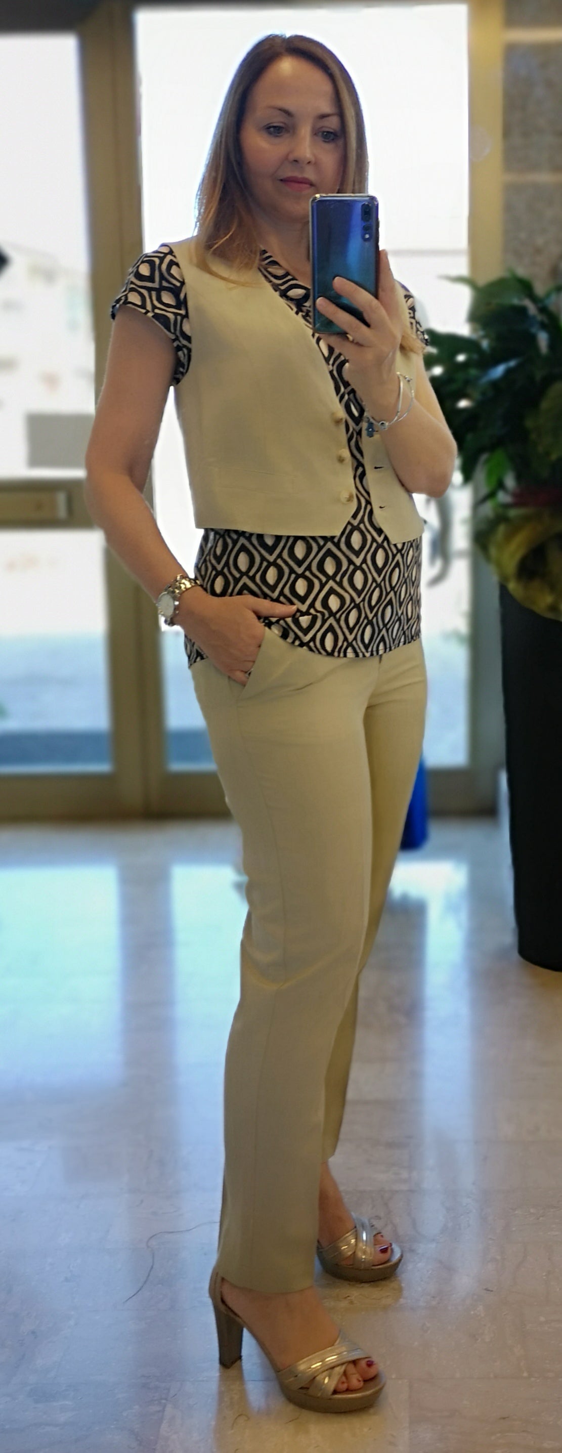 Pantalone lino e viscosa