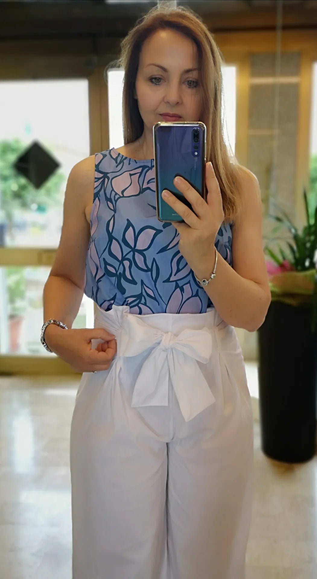 Pantalone palazzo cotone