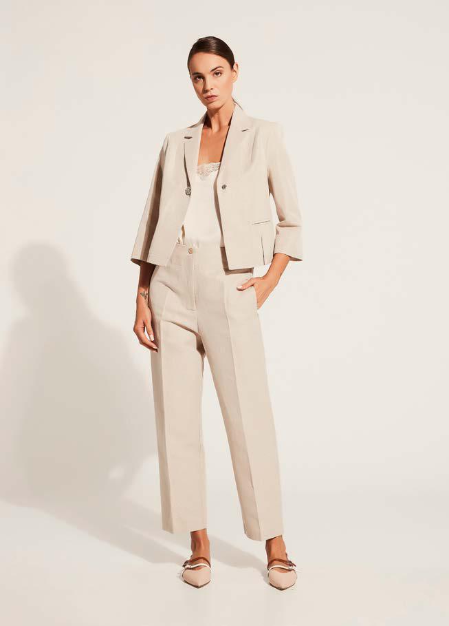 Pantalone lino lurex