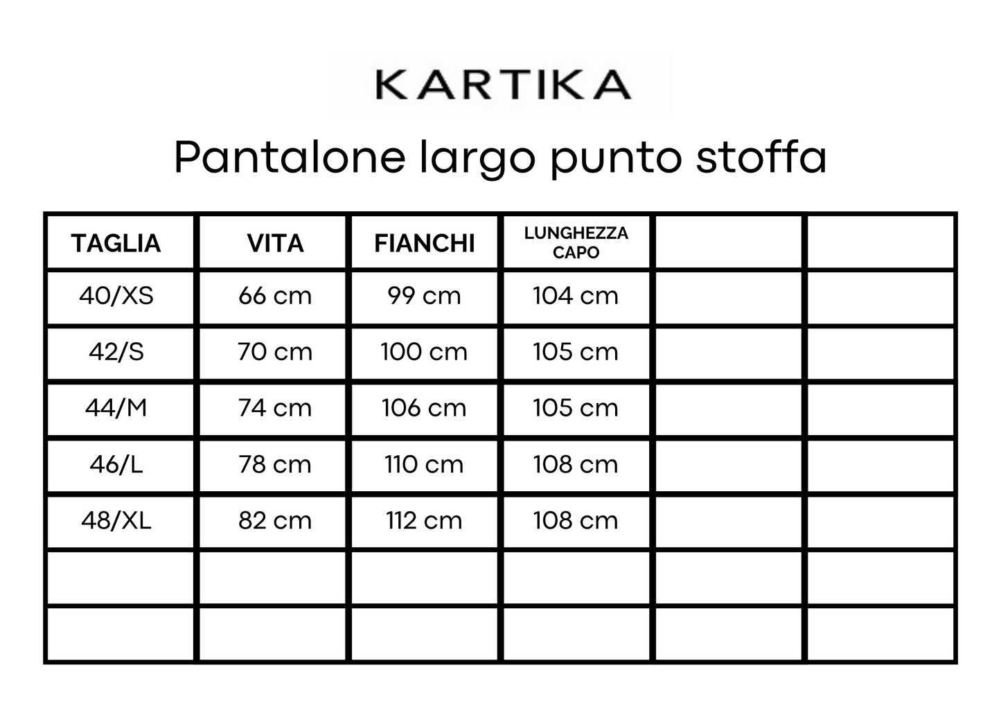 Pantalone ampio punto stoffa