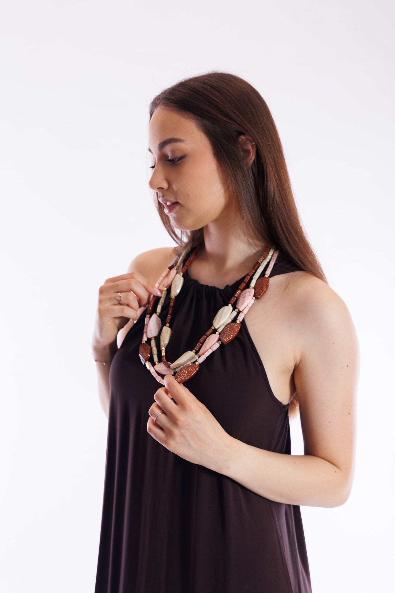 Collana etnica pietre