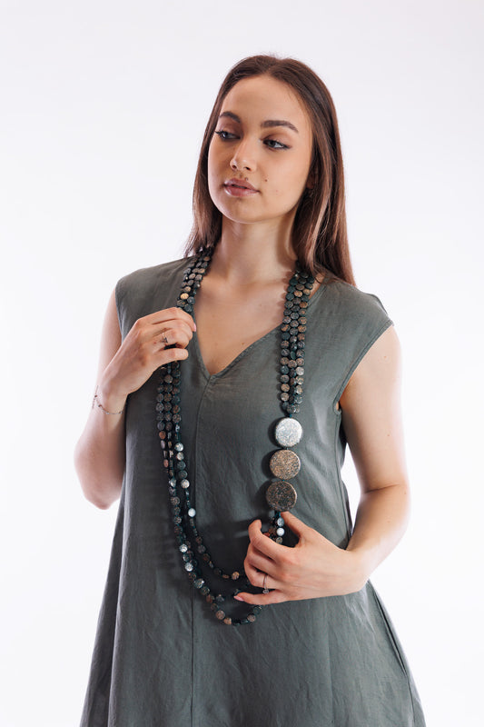 Collana lunga legno