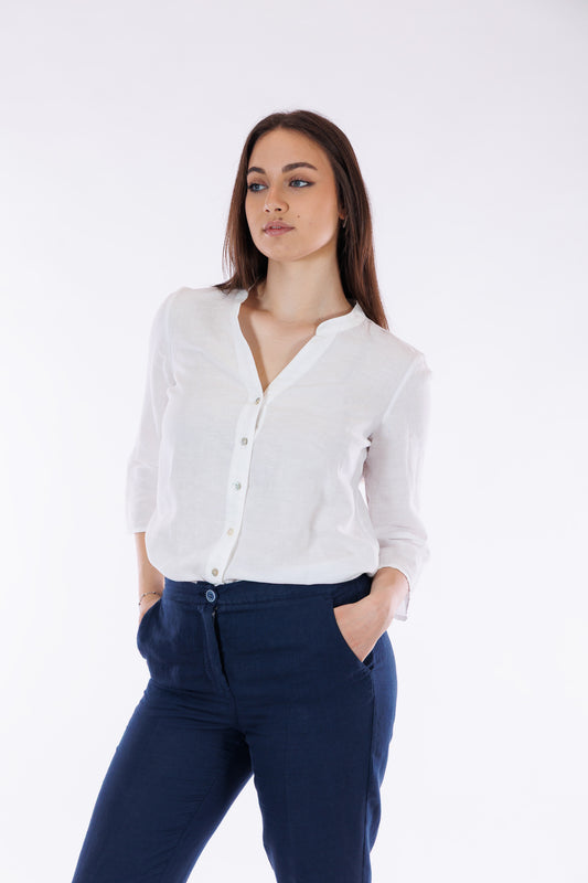 Camicia lino e cotone