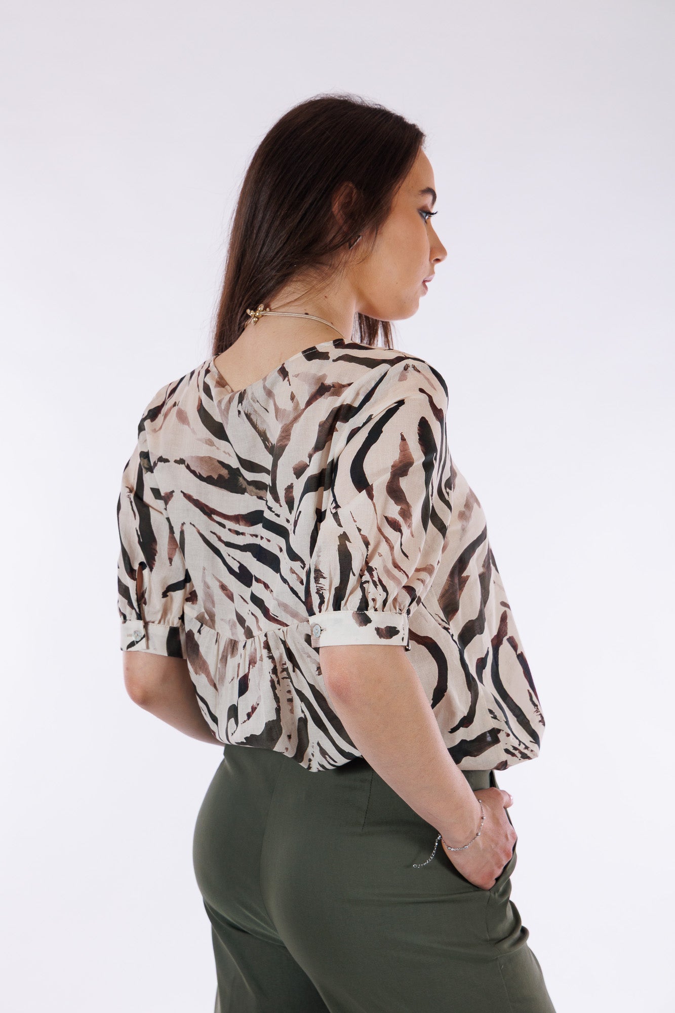 Pantalone cropped viscosa