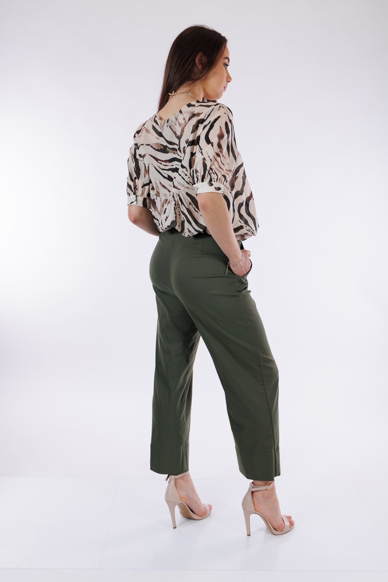 Pantalone cropped viscosa