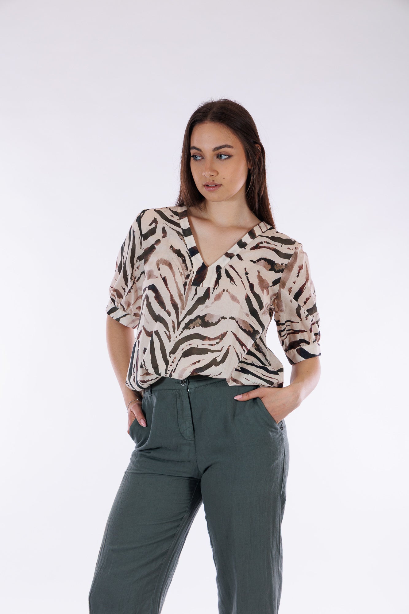 Blusa scollo V over