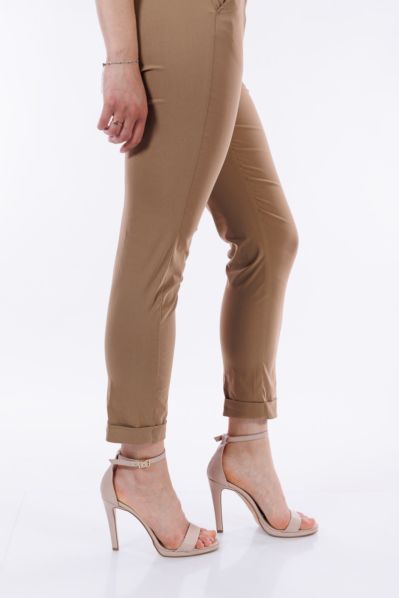 Pantalone viscosa risvolto