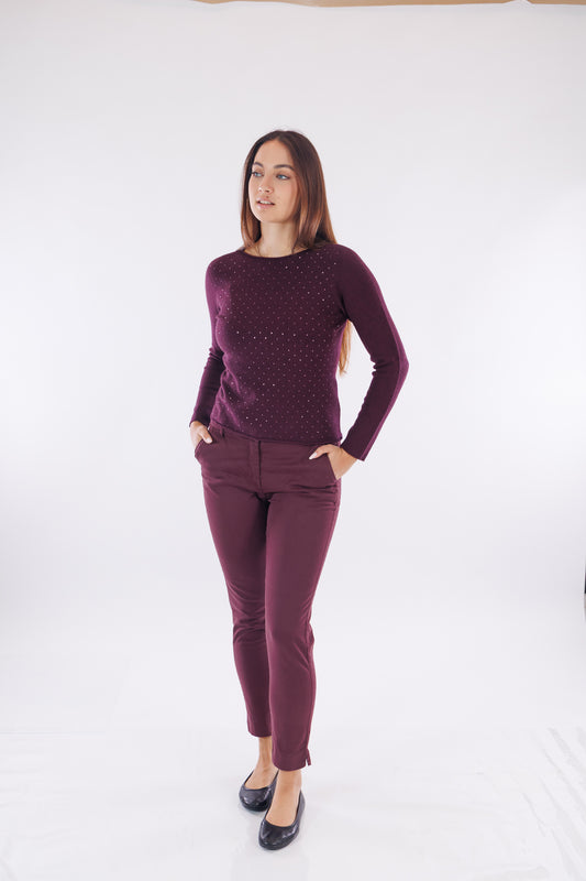 Pantalone chinos elastico laterale