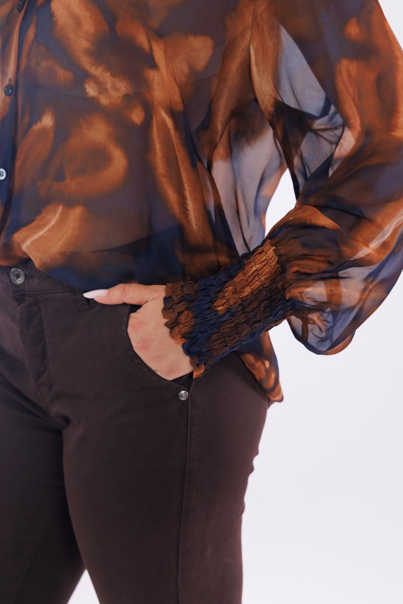 Blusa voile m. seta