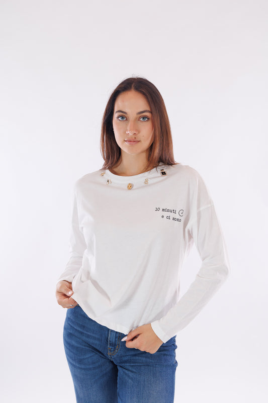 T-shirt charms maniche lunghe