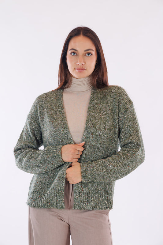 Cardigan filato micro paillettes