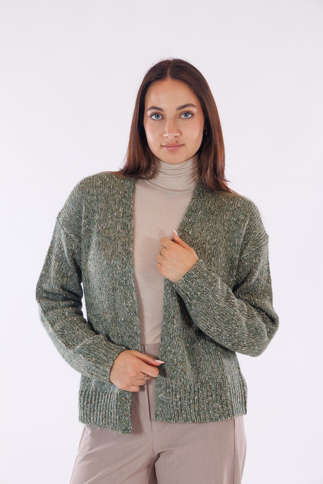 Cardigan filato micro paillettes