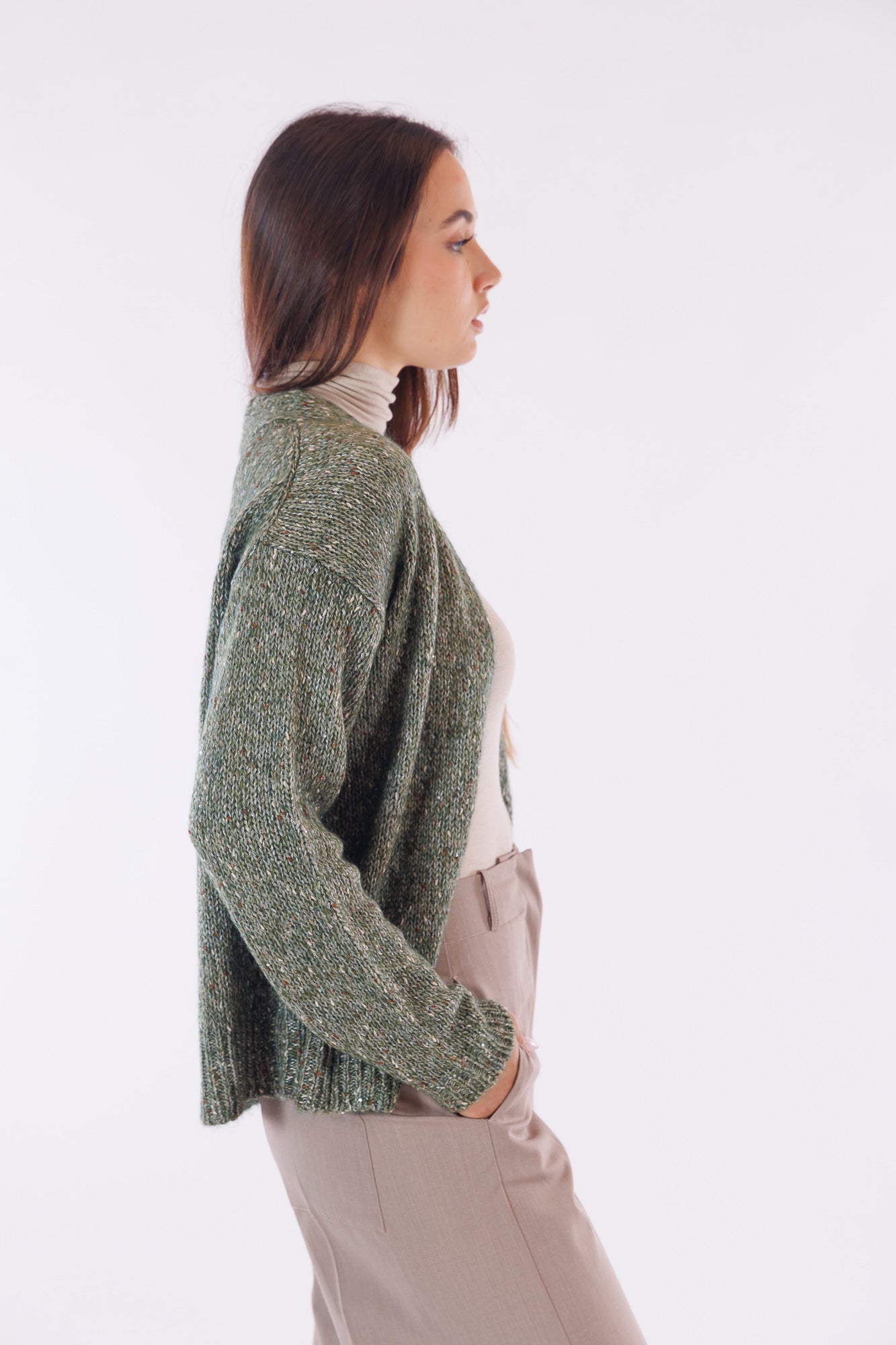 Cardigan filato micro paillettes
