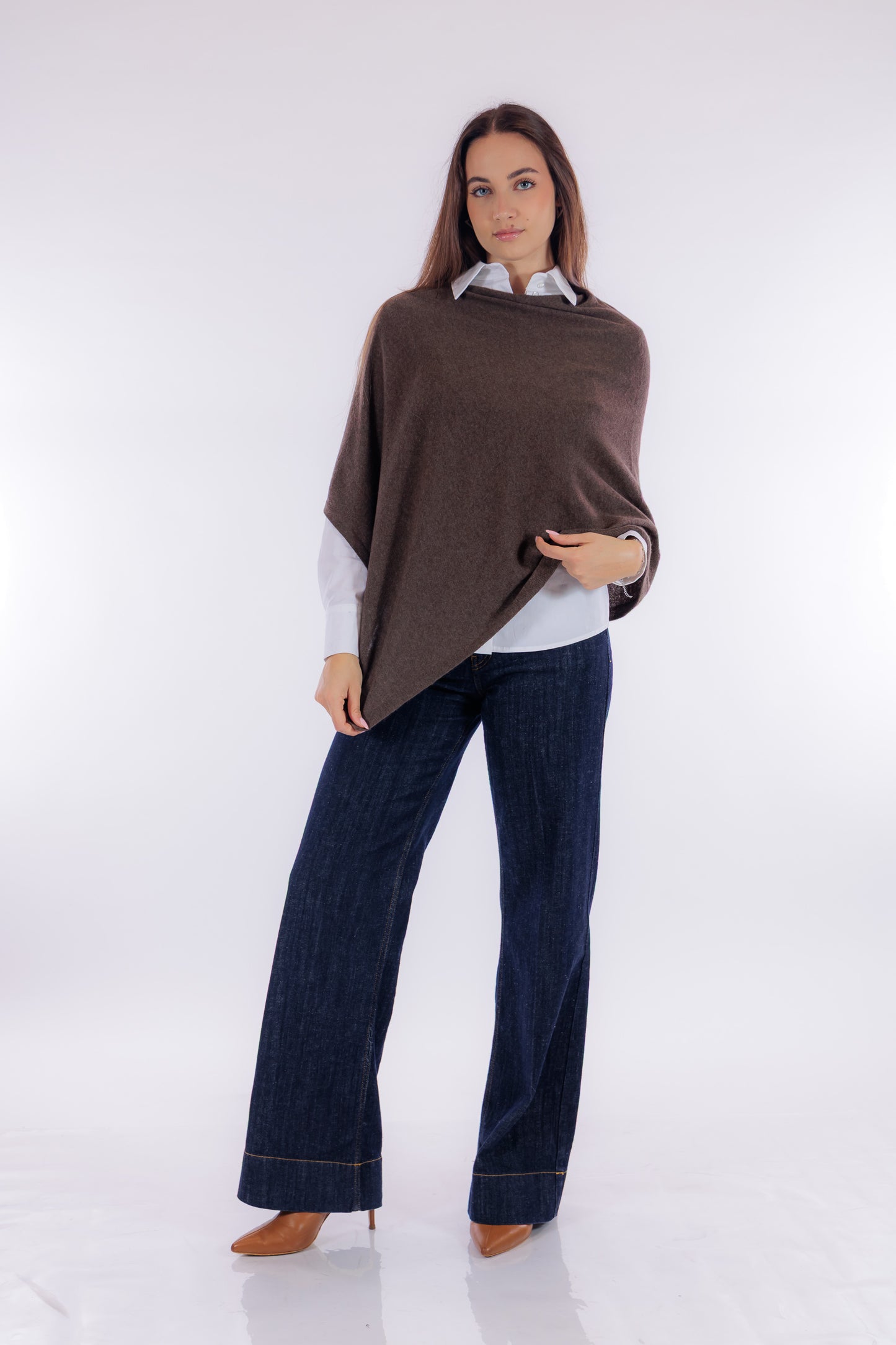 Poncho m. cashmere