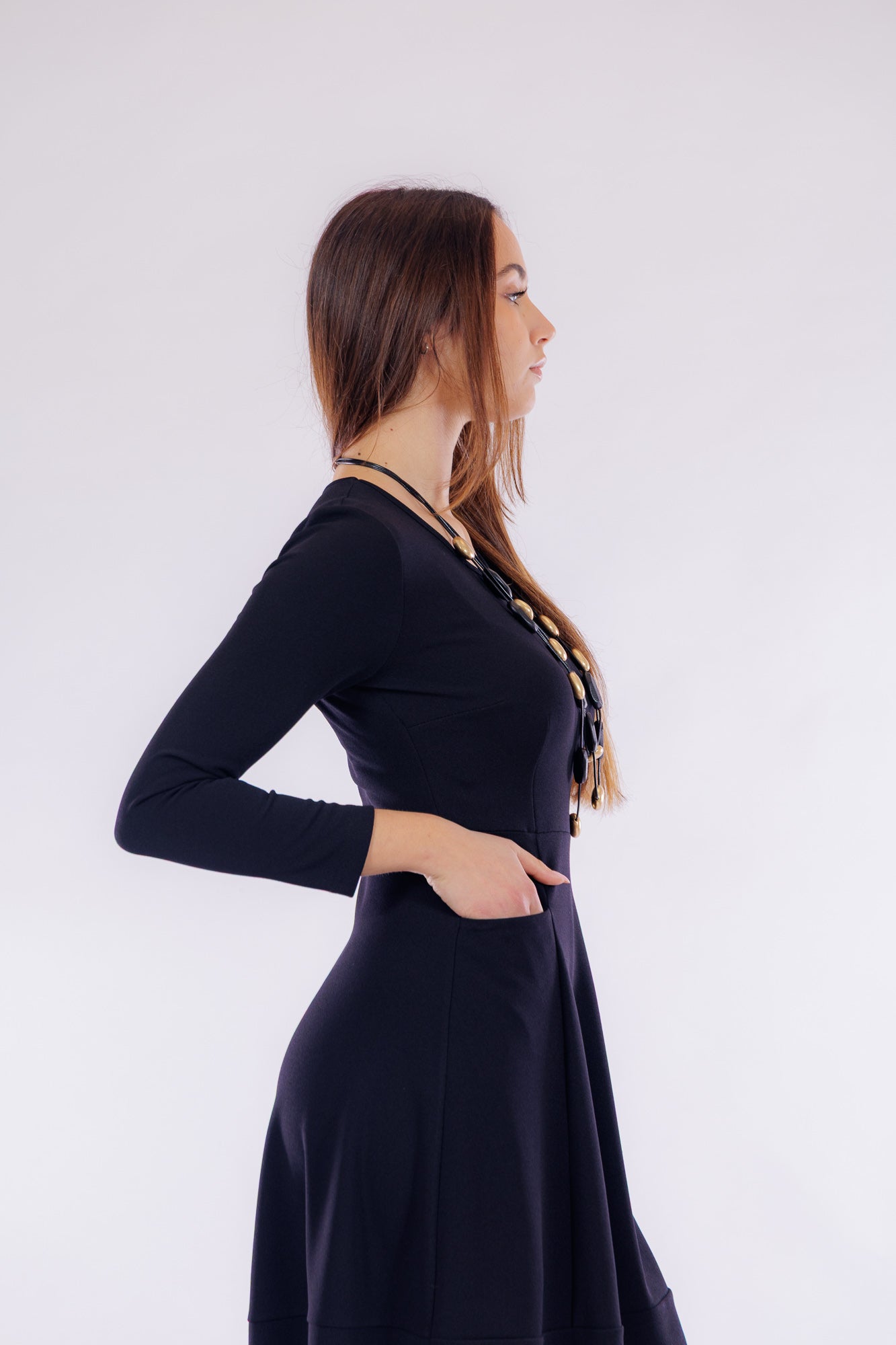 Abito midi tasche
