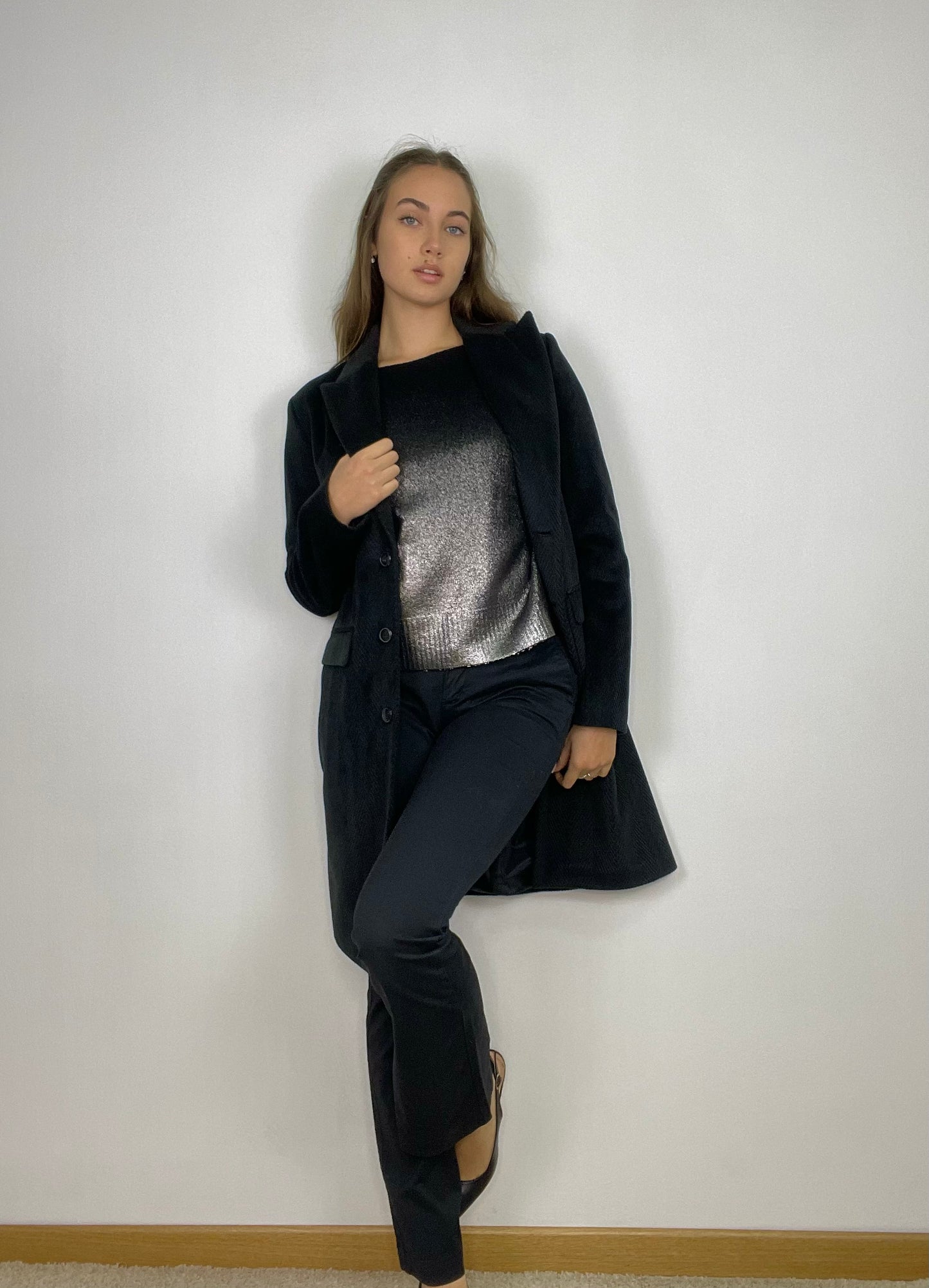 Cappotto spinato vellutato