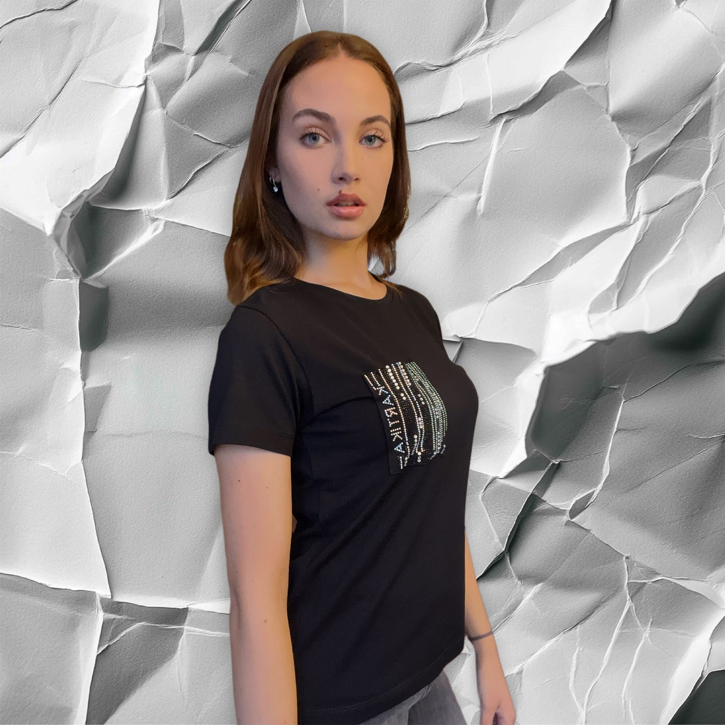 T.shirt taschino strass