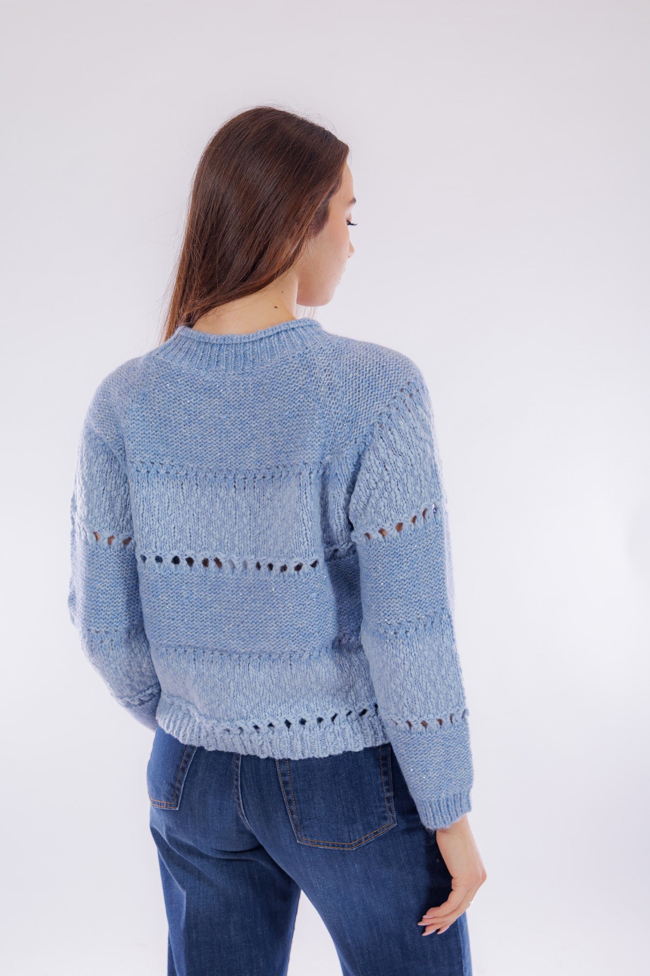 Maglia righe punto chiocciola