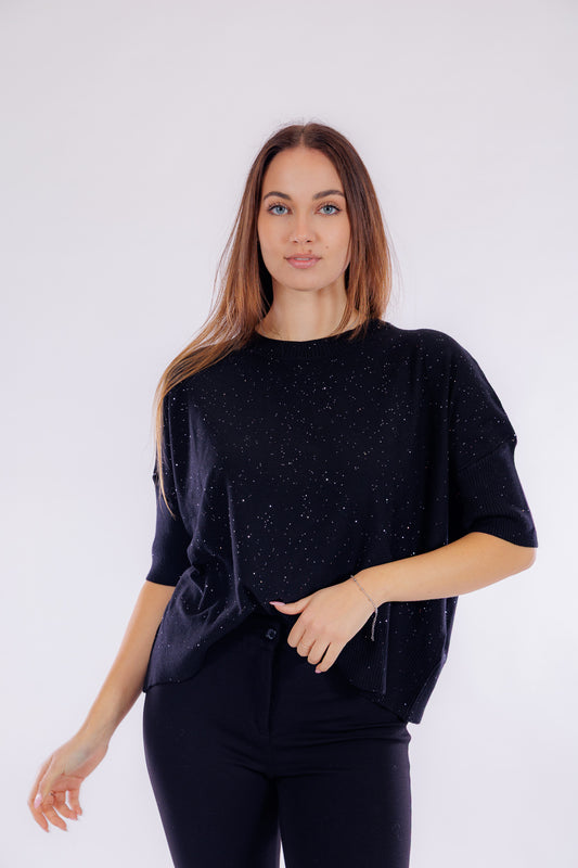 Maglia over micro paillettes