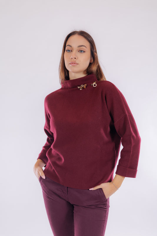 Maglia spille collo