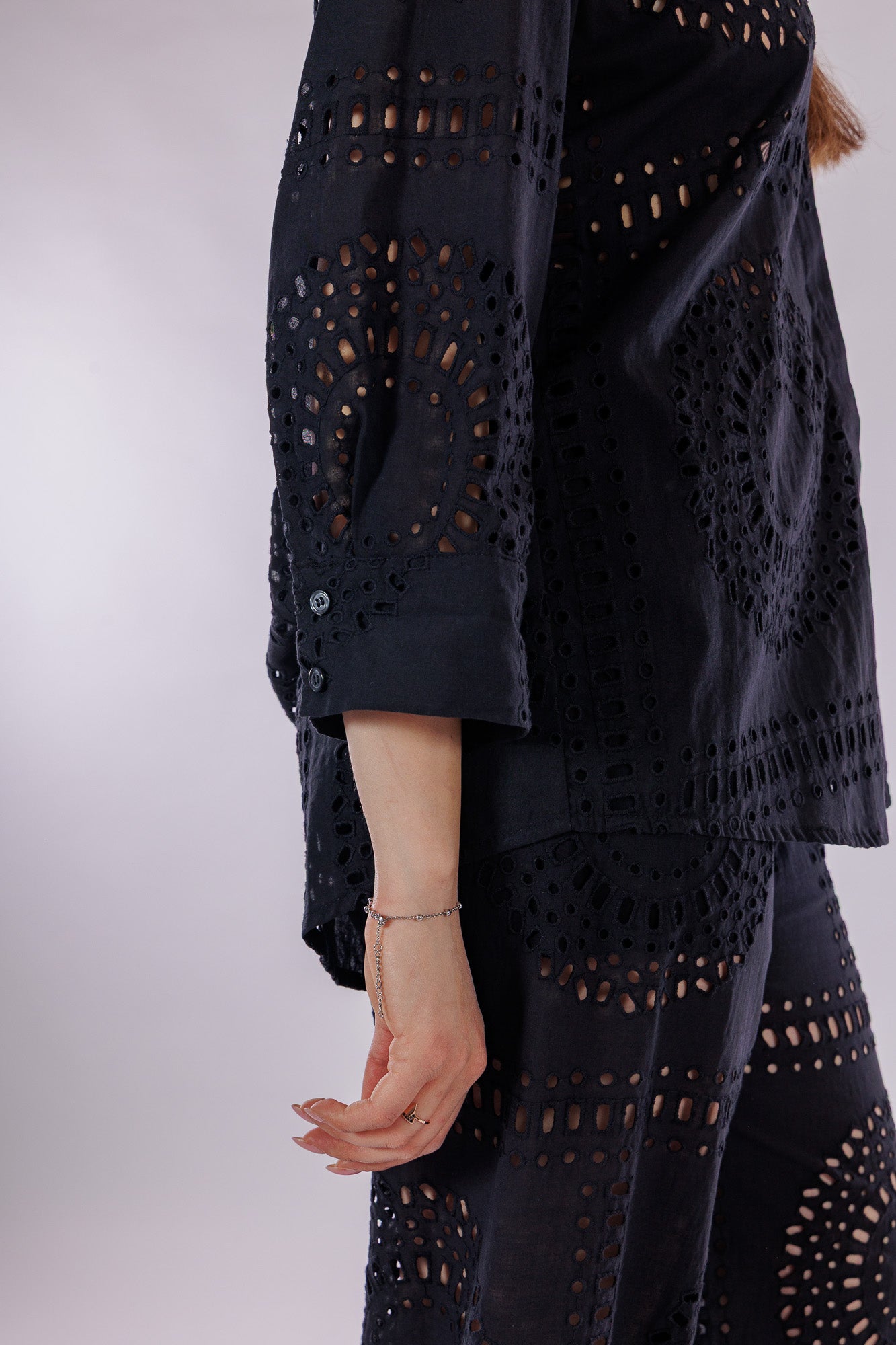 Camicia over pizzo sangallo