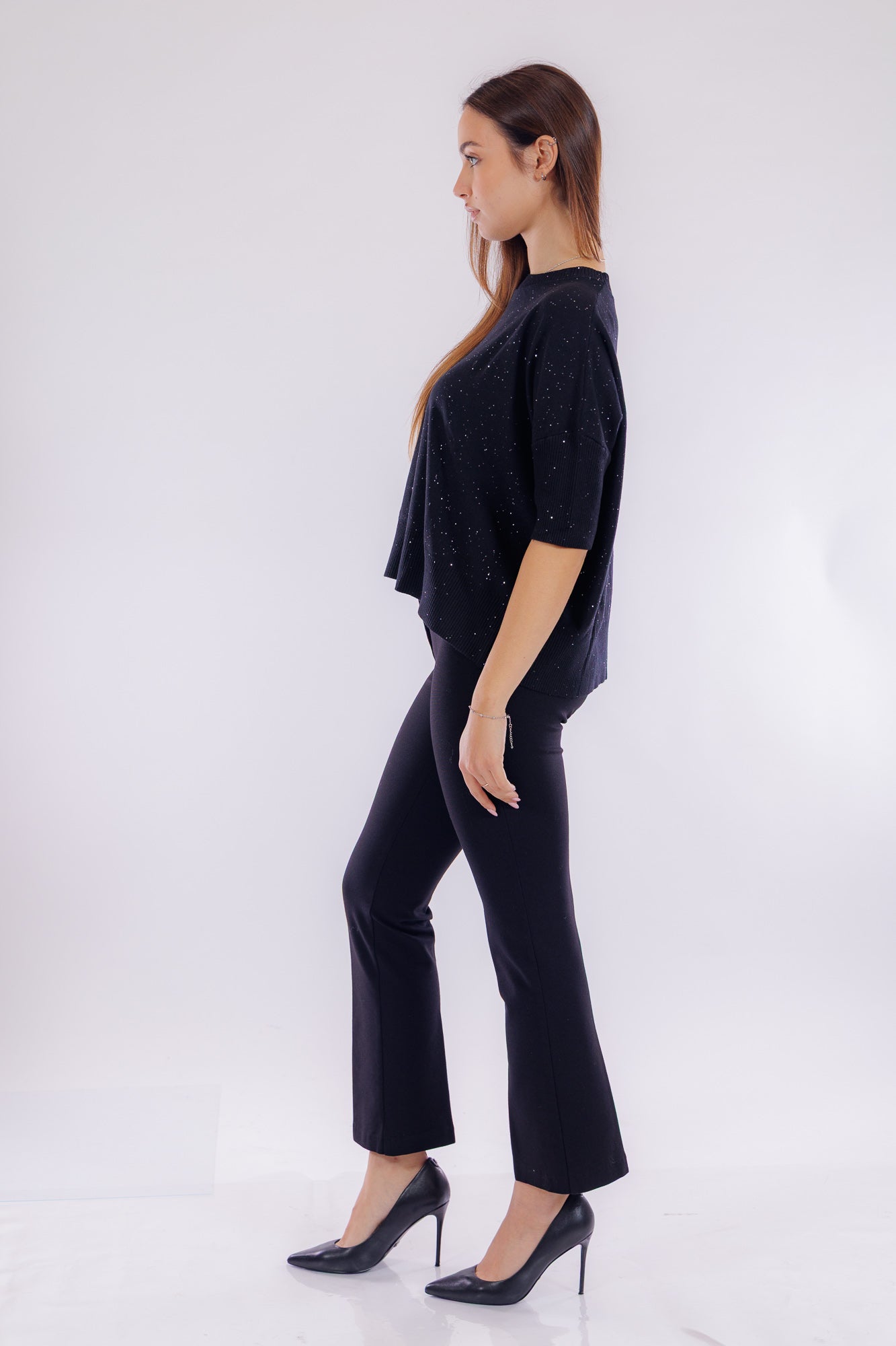 Maglia over micro paillettes