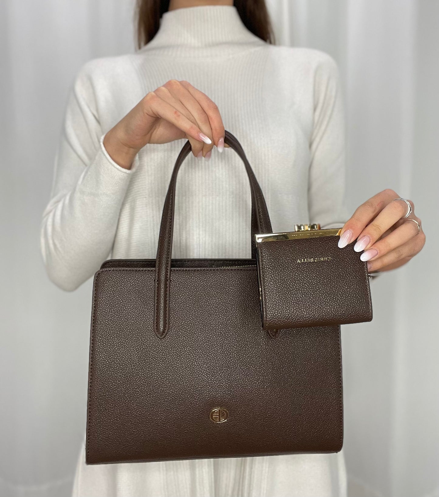 Borsa due manici e porta monete