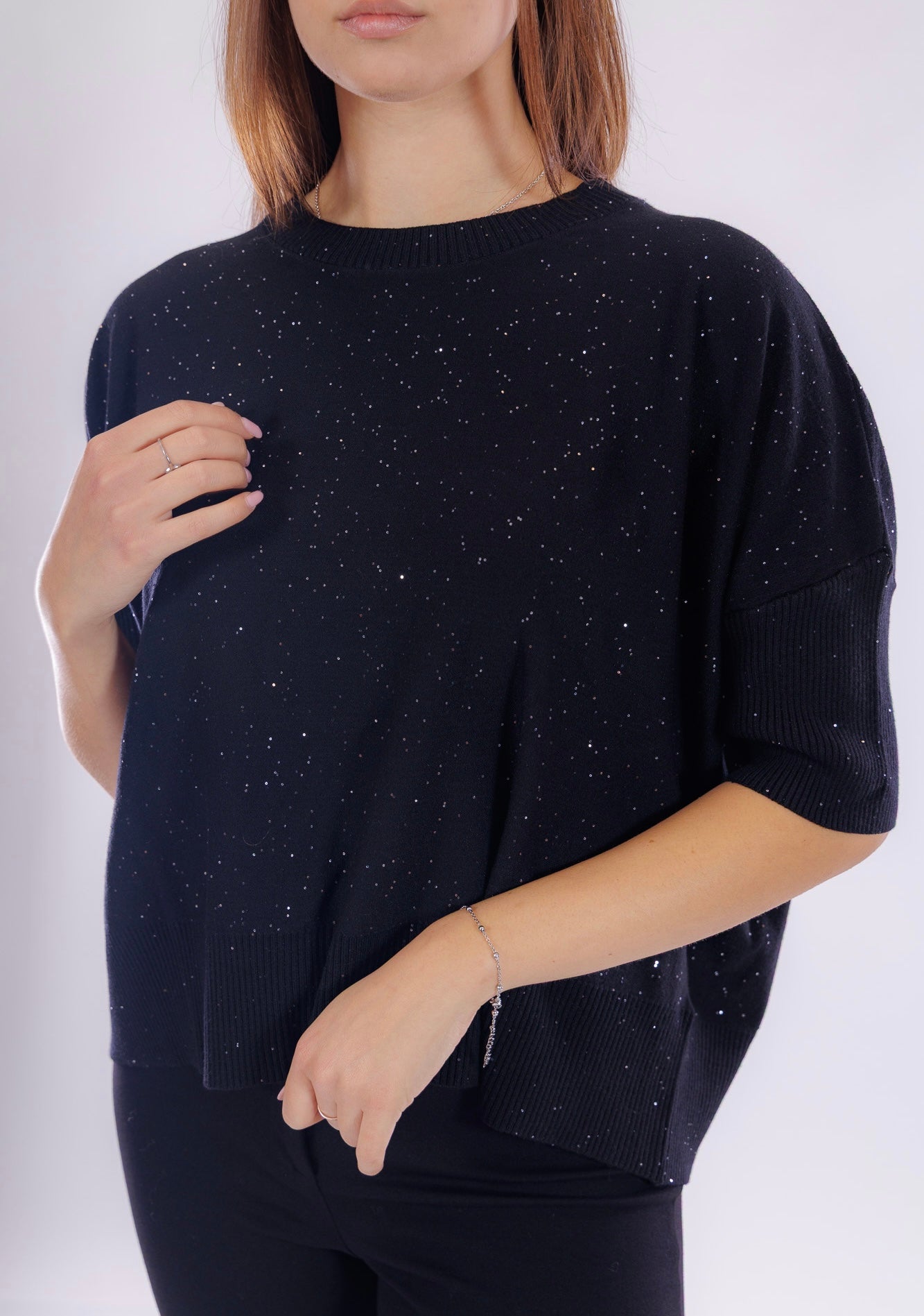 Maglia over micro paillettes