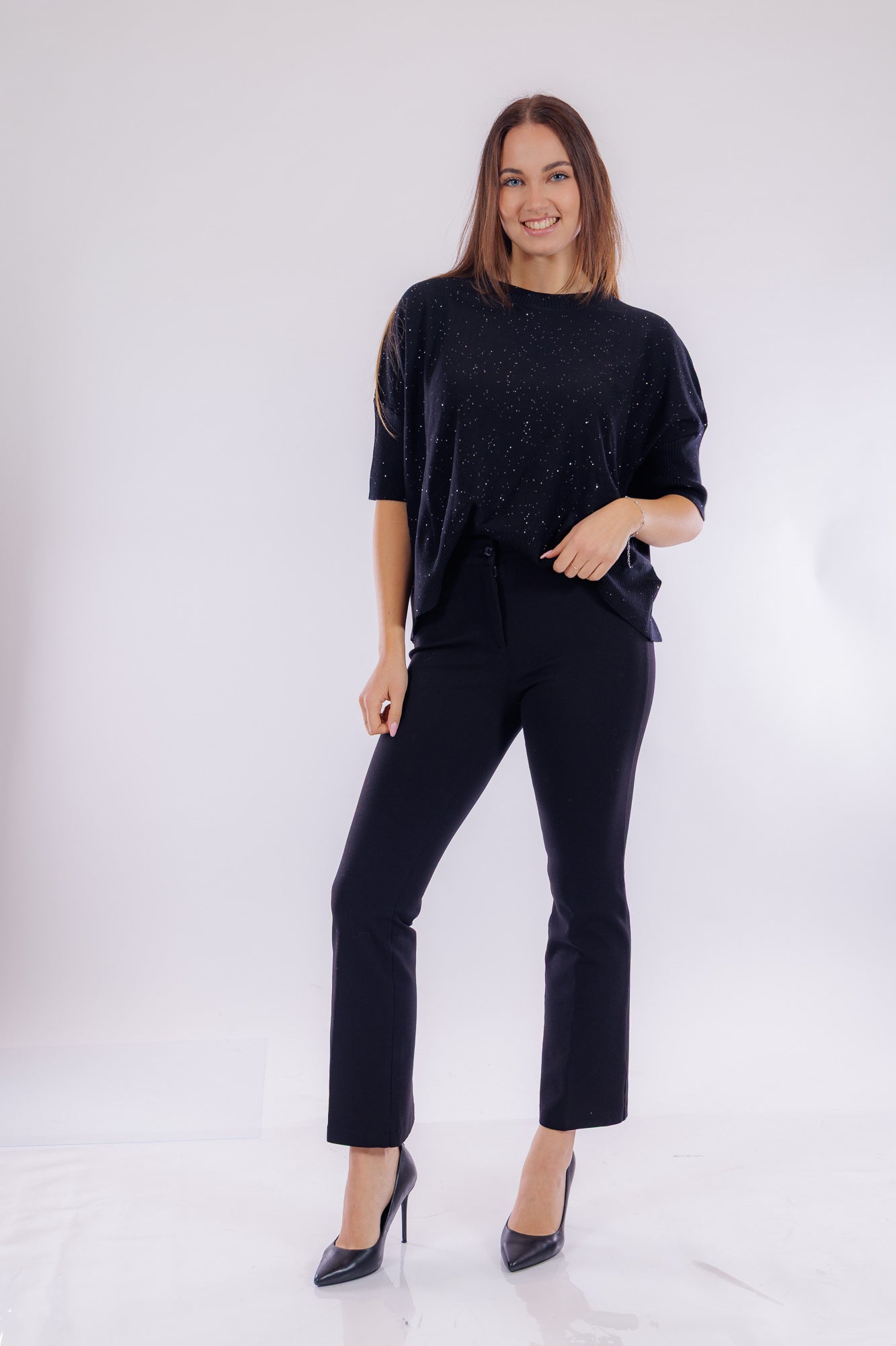 Maglia over micro paillettes