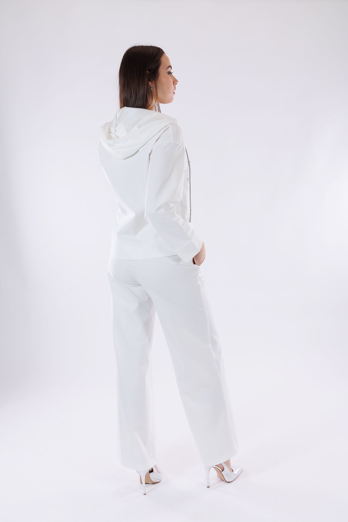 Pantalone ampio punto stoffa