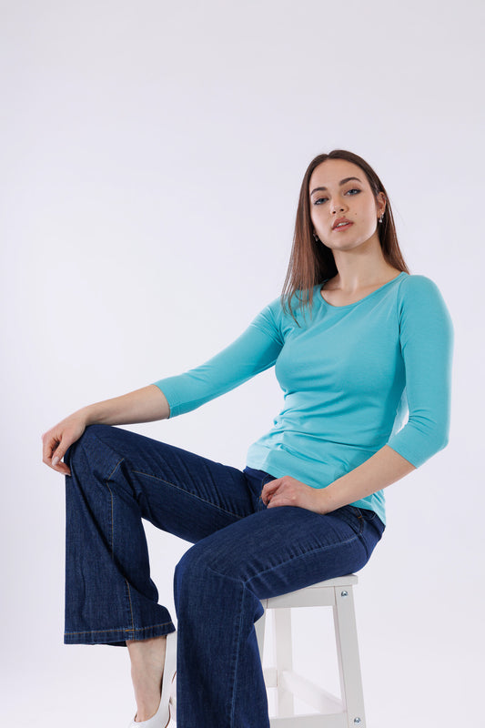 T-shirt basica scollo barchetta