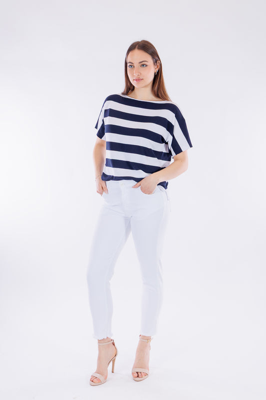 Jeans slim frangette