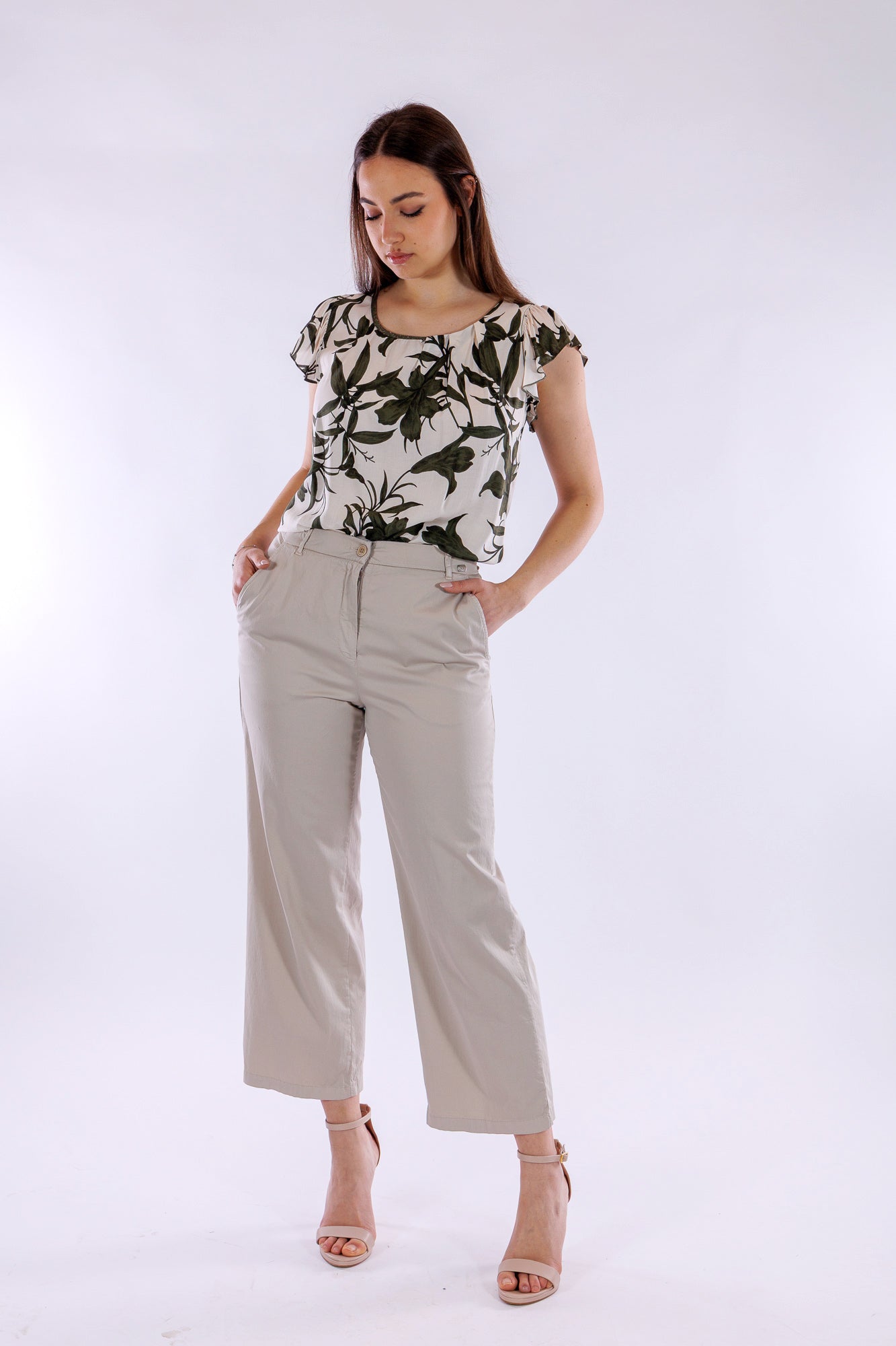 Pantalone cropped cotone